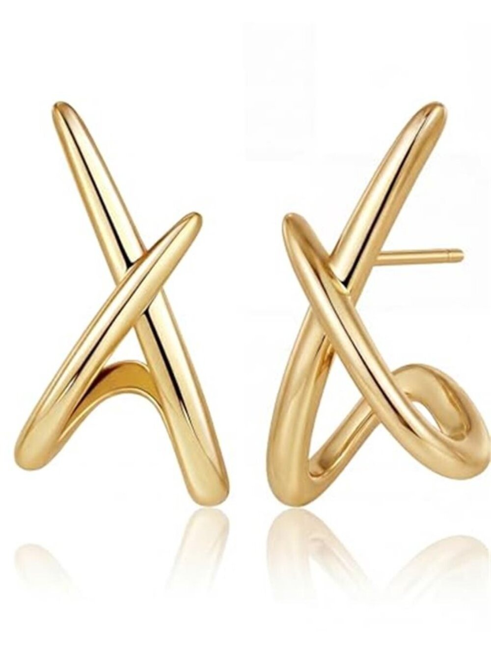 Gold Earrings for Women Trendy,14K Gold Stud Earrings Dainty Earrings Simple